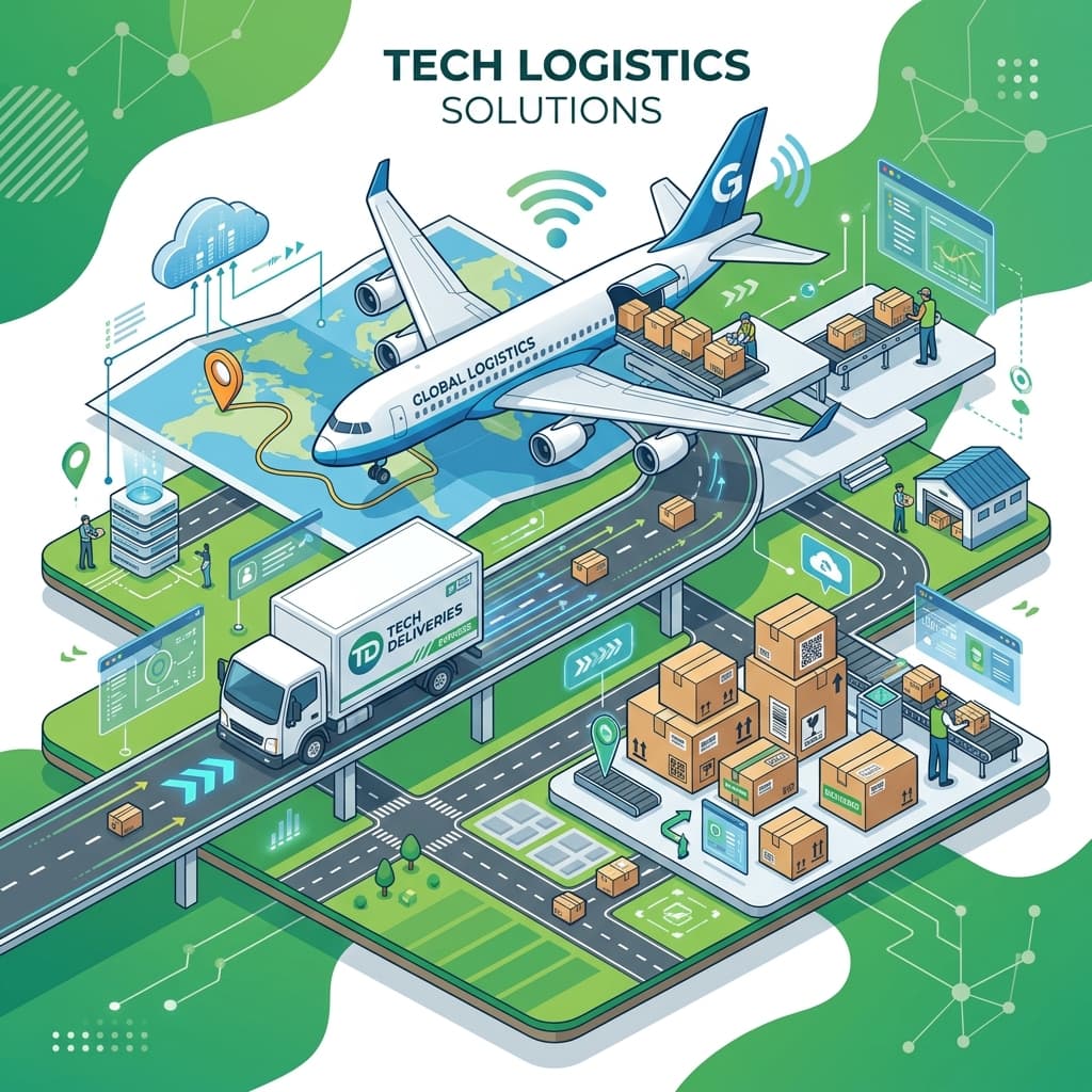 FMCG Tech Distribution Illustration